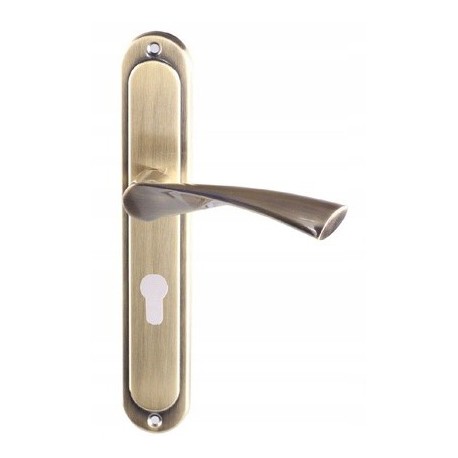 Klamka drzwiowa ROMA długi szyld 90mm na wkład KPL