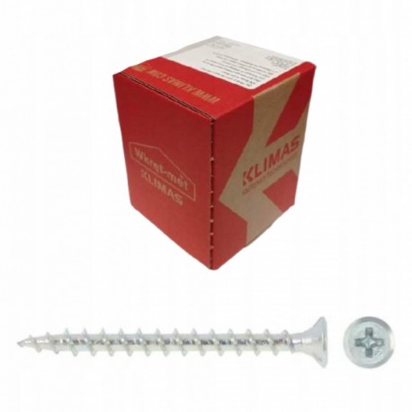 Wkręty z ryflami do PCV do okuć WPCV 4x35 100 szt