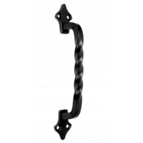 POCHWYT drzwiowy CZARNY retro kuty PLECIONY 1szt